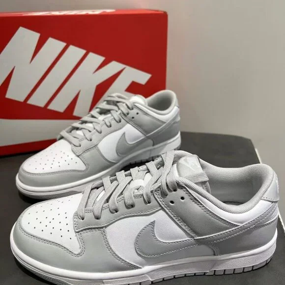 Gray & White Nike Dunk - Subtle Sophistication